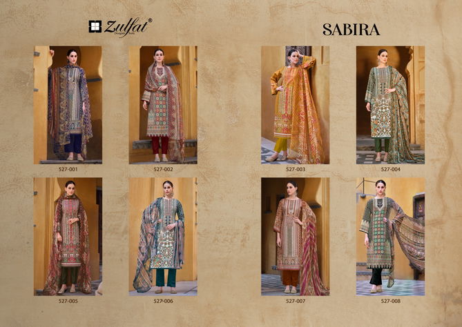 Sabira By Zulfat 527-001 To 008 Printed Cotton Dress Material Wholesale Price In Surat